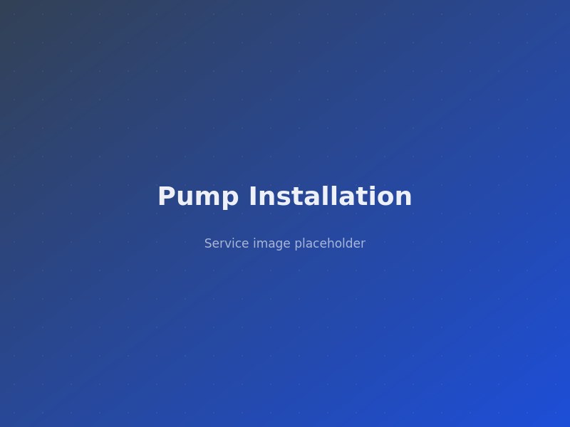 Pump Installation service in Nairobi